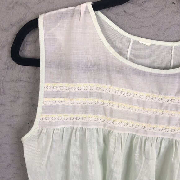 Vintage Nightgown Womens Small Mint Green Sheer Feminine Farmhouse Nightie - Picture 8 of 16